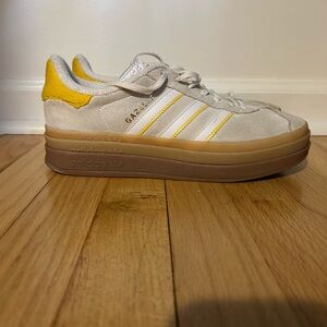 Adidas Gazelle Bold white and yellow
